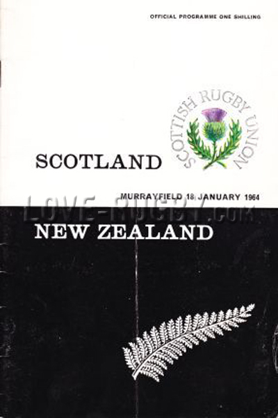 1964 Scotland v New Zealand  Rugby Programme